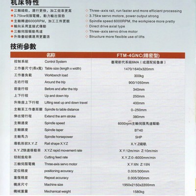原装丰堡精密铣床 FTM-4GNC数控铣床 炮塔铣床 三轴线轨运行，高生产力图3