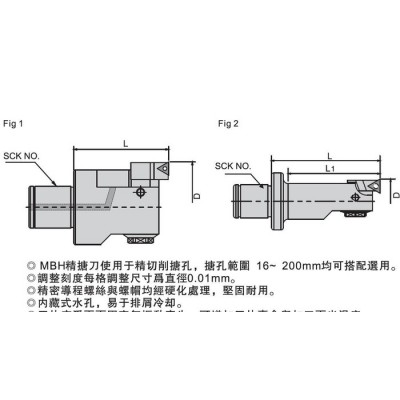MBH微调精搪刀数控铣床加工中心CNC数控刀具图2