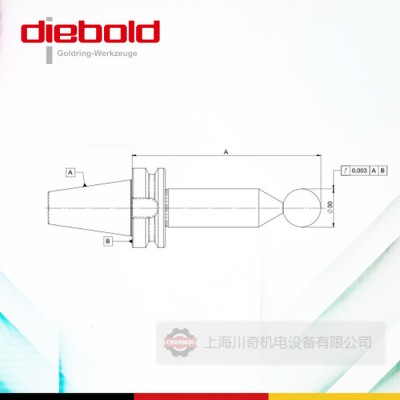戴博Diebold BT40主轴跳动测试棒 五轴机床主轴检棒 货号 72.160.742.100图3