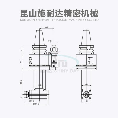 供应 加长直角铣头 施耐达BT40-ER16-120 延伸直角铣头 角度头 侧铣头 BT40铣头 CNC加工中心铣头图4