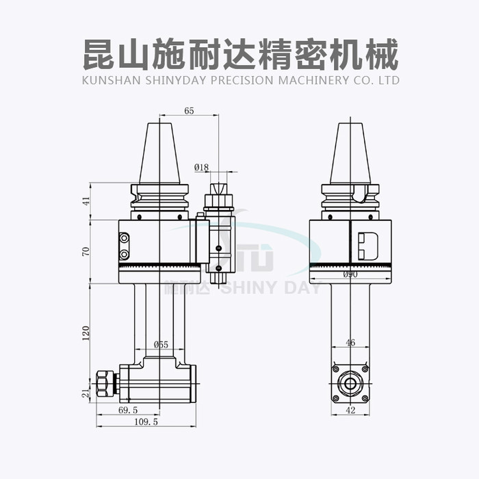 供应施耐达BT40-ER11-160 加长直角铣头 延伸角铣头 延伸角度头 轻型角度头 BT50直角头 侧铣头