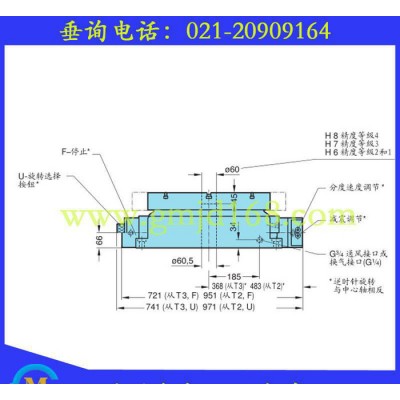 德国进口FIBRO鼠牙分度盘，11.13.5型台面直径500固定等分立卧两用液压外控分度台图3