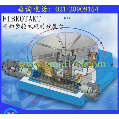 德国进口FIBRO鼠牙分度盘，11.13.5型台面直径500固定等分立卧两用液压外控分度台图2