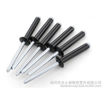 黑色铝制抽芯铆钉 装潢钉 铝拉钉  M2*30图1