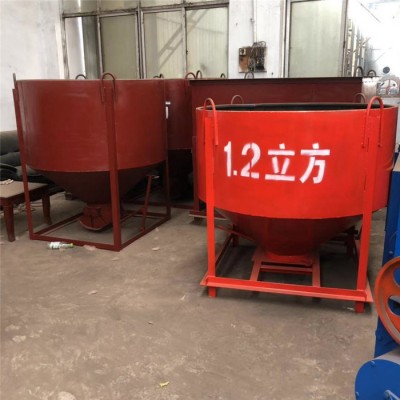 1.2方手扳式塔机斗 混凝土料斗 剪刀口塔吊料斗 建筑工地吊料斗图1