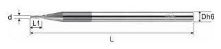 现货台湾西门德克（CMTec）0.6mm微小径平头钨钢铣刀（