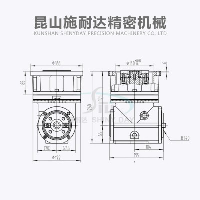 供应 数控扁直角铣头  加工中心用角度头 直角铣头 BT50铣头 小铣头 龙门铣头图3