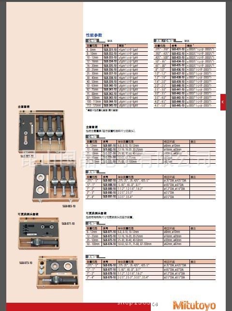 快速孔径千分尺568系列(内径表)参数2