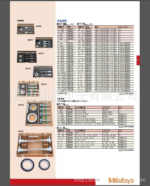 368孔径千分尺（三点，二点式孔径千分尺）系列参数2